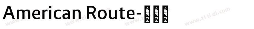 American Route字体转换